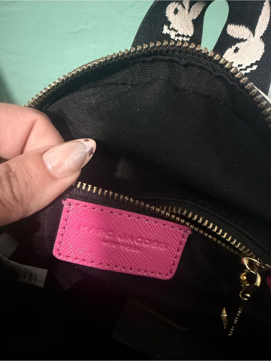 Marc Jacobs x playboy Hot Pink Leather Mini Backpack with Cream Top Panel main image 2